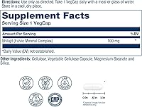 Vista 2 de SOLARAY Fulvic Minerals 100 mg - Complejo mineral shilajit fúlvico - Suplementos de minerales traza para apoyo general del bienestar - Vegano, sin