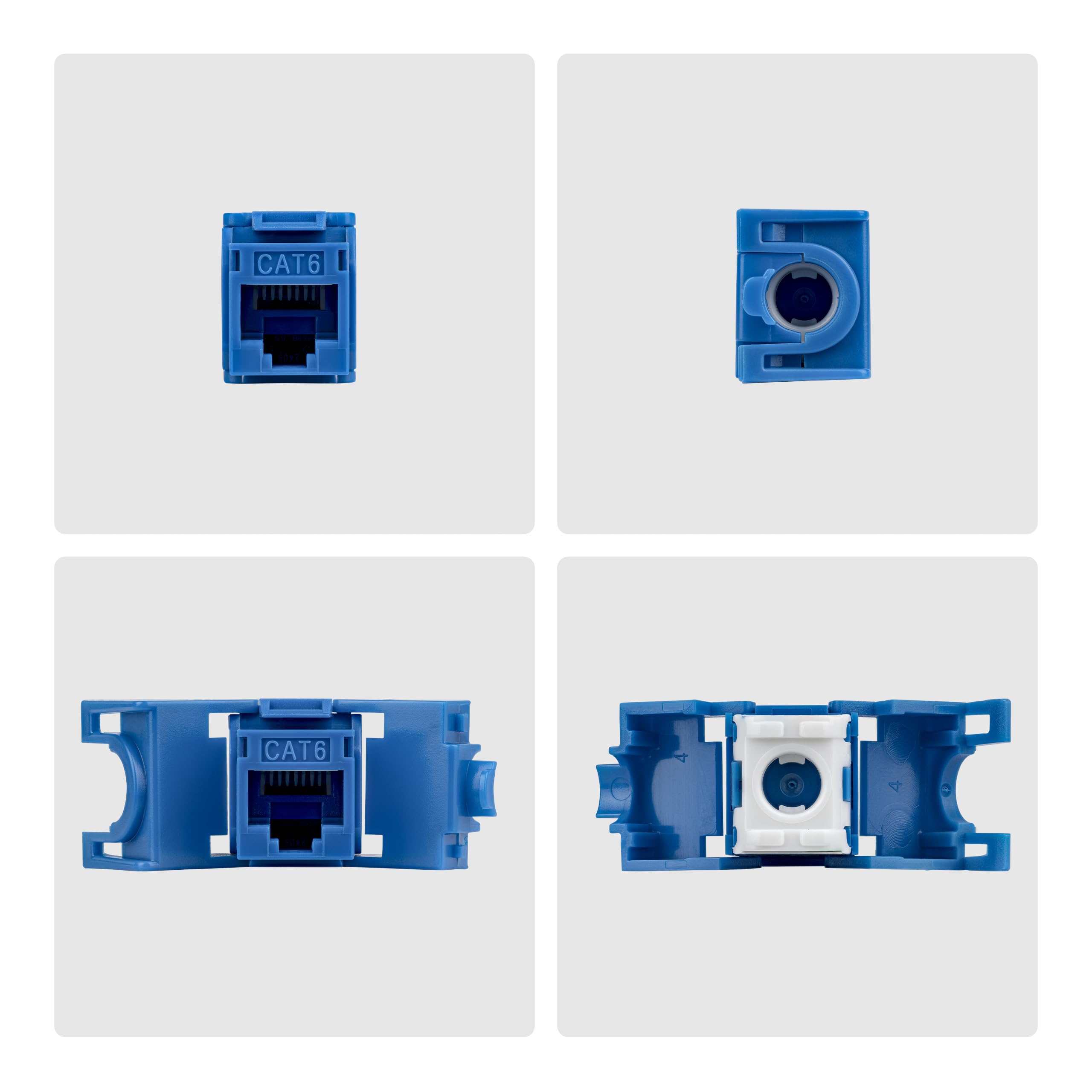 StarTech Cat6 Keystone Jack 24-pak, UTP, 180 beznarzędziowy, niebieski