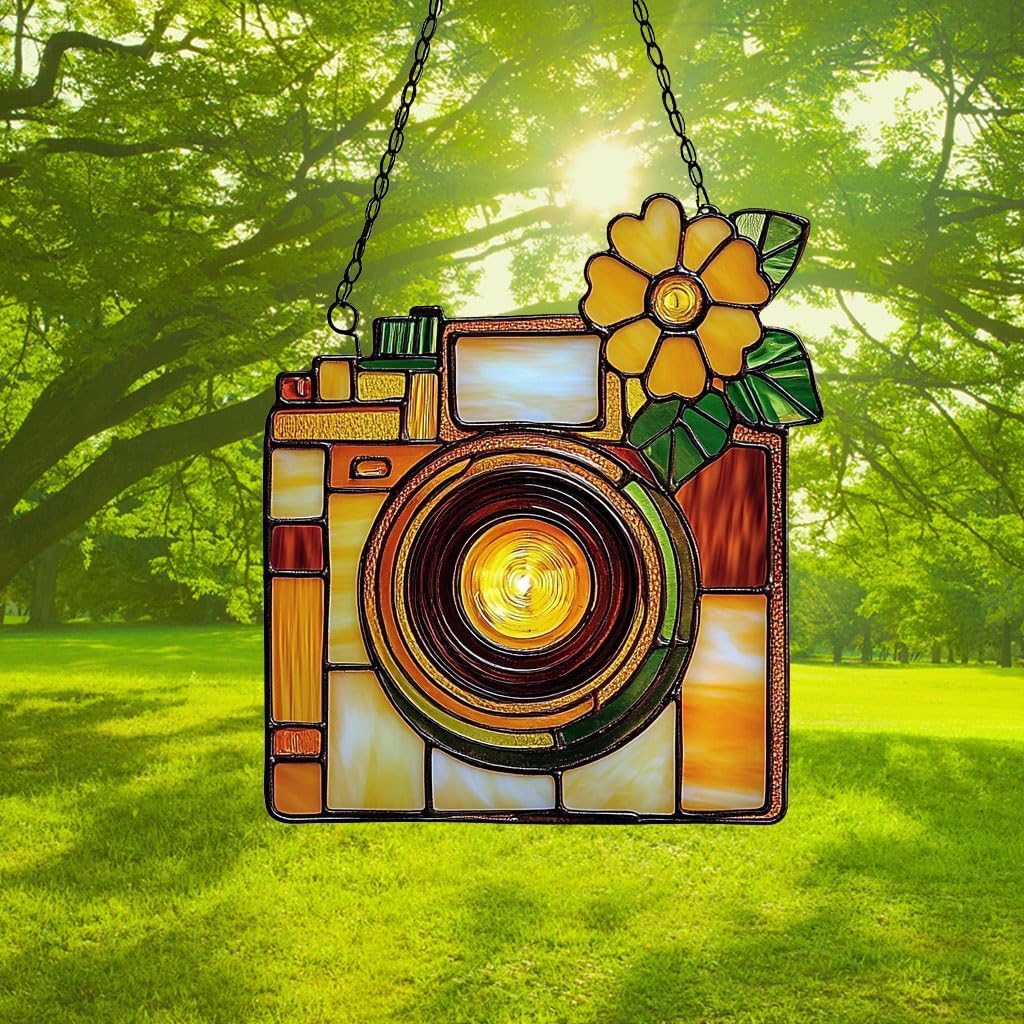 Vintage Retro Camera Acrylic Suncatcher image 3
