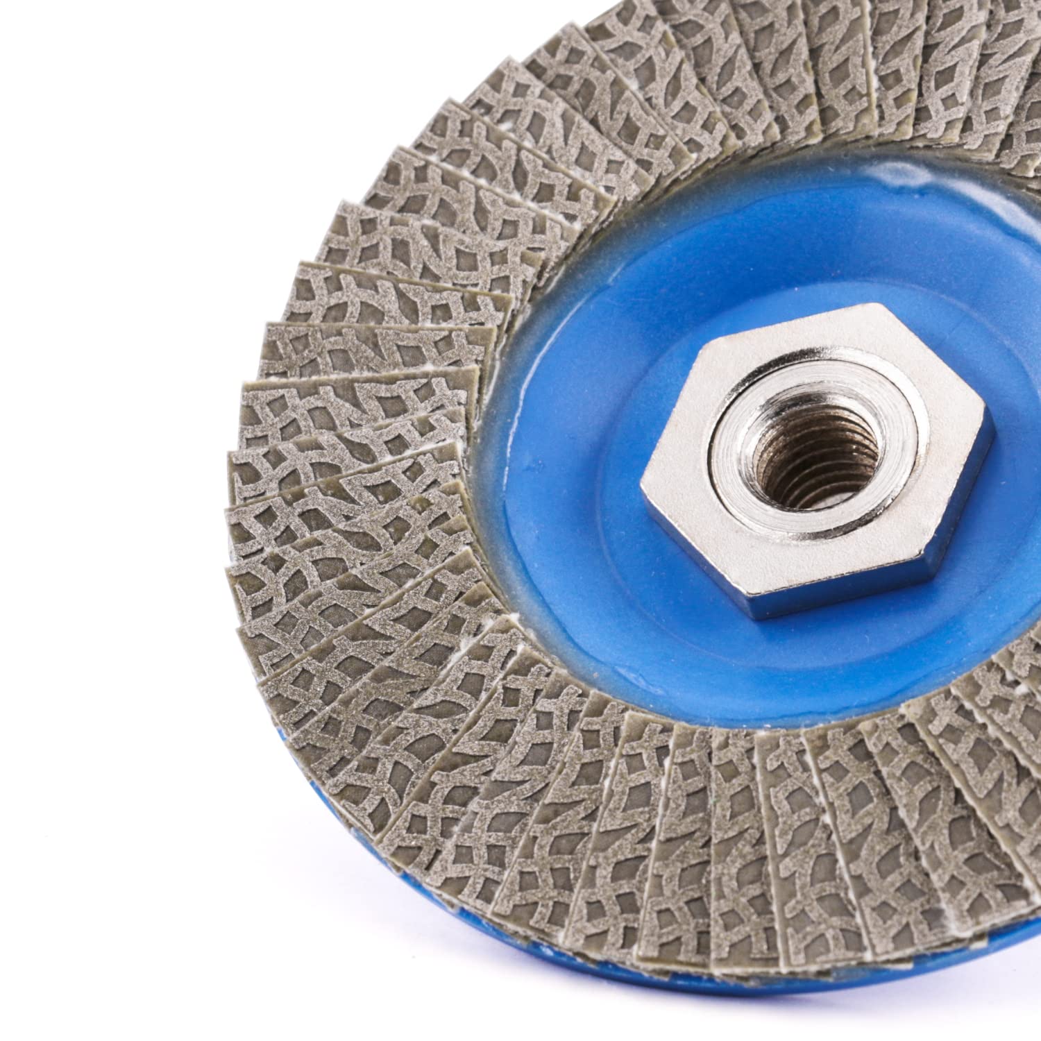 4.5" Diamond Flap Disc Grinding Sanding Wheels - Ceramics,Sander Tile, Stone,Glass,Concrete, Granite with 5/8 inch-11 Metal Thread Adapter（120 Grit）