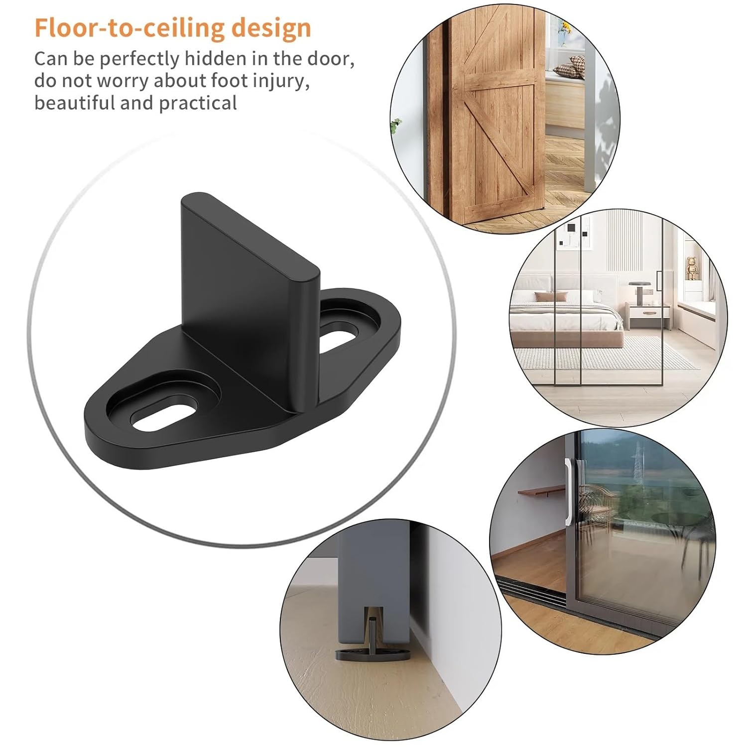 8個/セット バーンドアフロアガイド スライドドアボトムガイド フロアマウント シンプルデザイン T字型ガイド 頑丈な金属製ハードウ