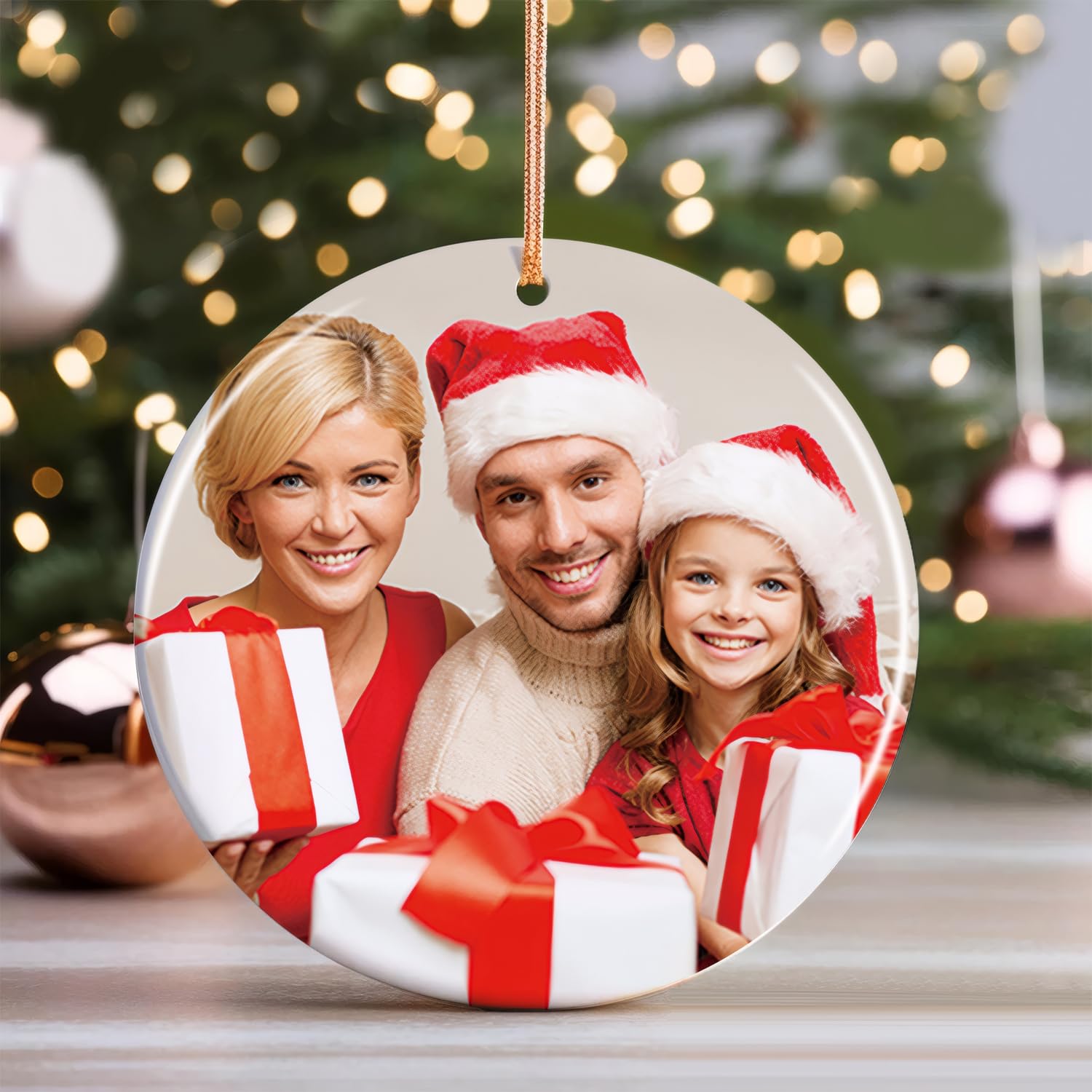 Bola De Navidad Personalizada con Foto,Adorno áRbol Navidad Personalizado,Navidad Decoración 2024,Adornos Navidad Personalizados Regalos Navidad De Navidad para Familiares y Amigos