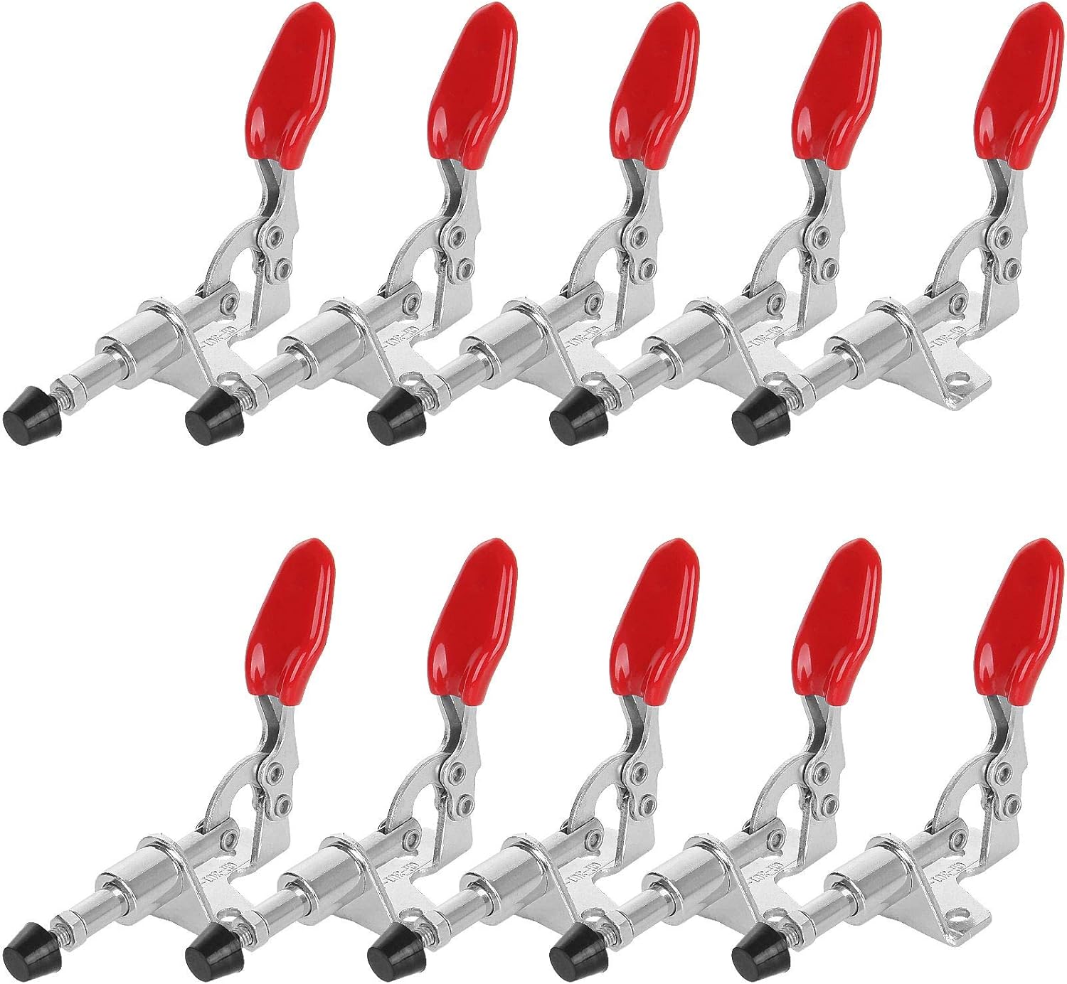 10 PCS Pull Latch 301AM Adjustable Toggle Clamp Stroke Clamp Push Pull Toggle Clamp Quick Release Hand Tool Holding Capacity Toggle Latch for Welding, Woodworking