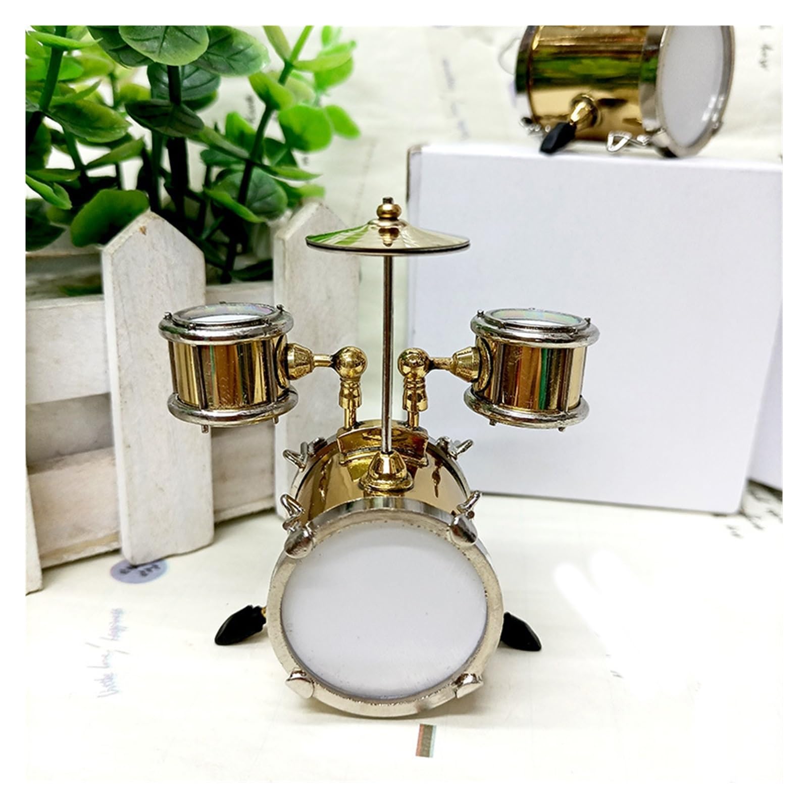 Mini Miniaturowy Zestaw Perkusyjny Jazzowy Model Bębna Miniaturowe Akcesoria Do Sceny Światowej Rekwizyty Fotograficzne Do Studia Fotograficznego Dekoracji instrument mini