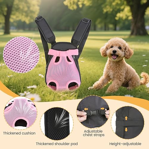 Miniatura 4 de Inspack Mochila transportadora para perros y gatos, transportador de perros ajustable para perros pequeños y medianos, mochilas portadoras
