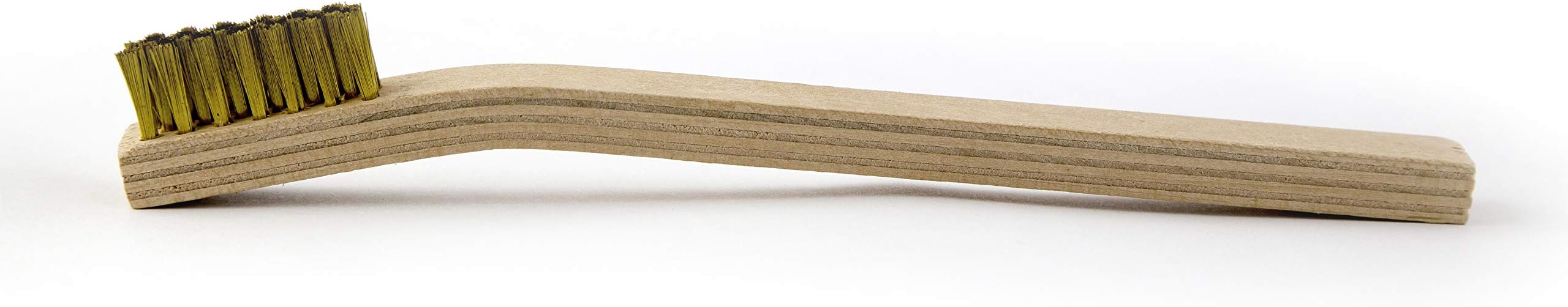 Brush Research Wire Scratch Brush, Brass, 0.006" Wire Diameter, 7-1/4" Length, 1/2" Bristle Length, 1/2" Brush Face Width (Pack of 12)
