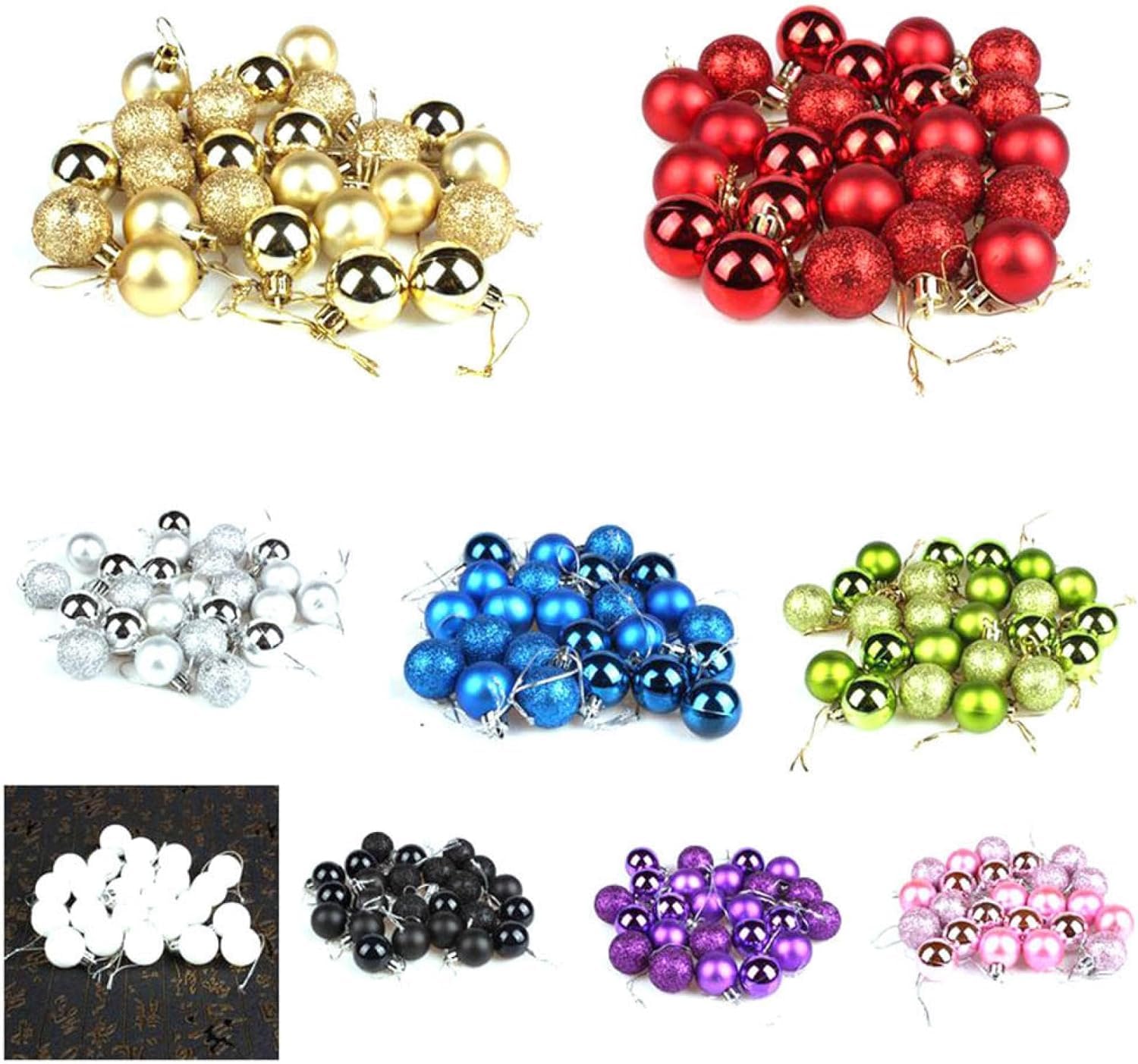 Set de Bolas de Navidad Bolas de Navidad 24 Uds Bolas De Navidad Decoraciones Navideñas De Plástico Adornos Para Interiores Y Exteriores Para Colgar Árboles Fiestas Navideñas Bolas para Arbol de Navid