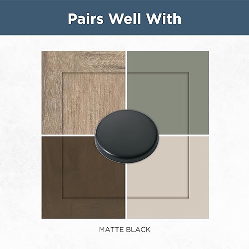 Miniatura 5 de Franklin Brass (Paquete de 10) Manijas de gabinete color negro mate, centro de agujero de 5-116 pulgadas, tiradores para cajones, puerta de