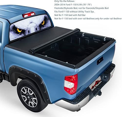 Miniatura 3 de North Mountain Cubierta enrollable suave para camioneta Ford F-150 2004-2014 de 6.5 pies, se adapta a Ford F-150 2004-2014 6.5 pies