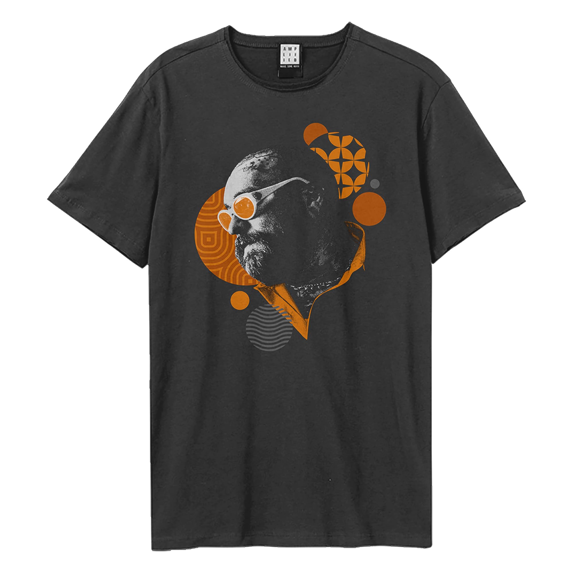 Amplified Men's Charcoal Teddy Swims Graphic Tee - 3XL - Crew Neck, Short Sleeve, Soft Touch