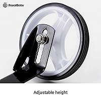 Vista 6 de RoyalBaby Ruedas de entrenamiento para bicicletas de niños de 12 pulgadas, soportes de acero resistentes y neumáticos de goma silenciosos, Negro