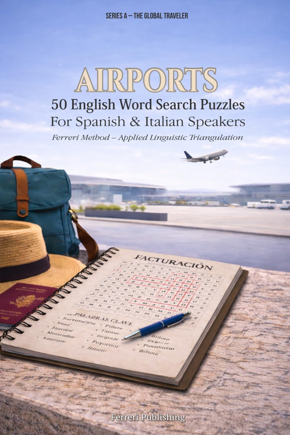 Airports: English Word Search Puzzles: For Spanish & Italian Speakers | Learn English for Travel (The Global Traveler Series)