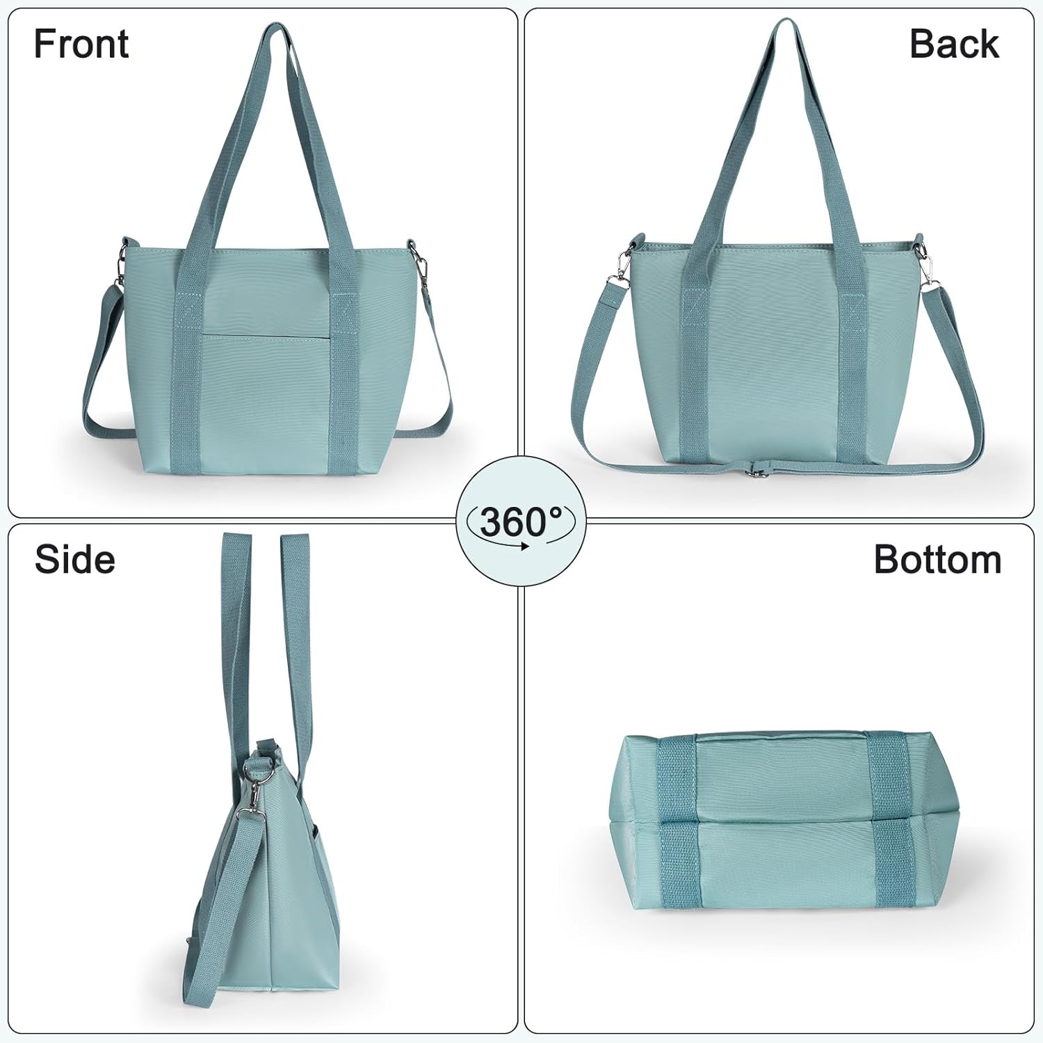 Geestock Small Tote Bag for Women with Zipper, Cute Casual Tote Purse Bag, Waterproof Top Handle Shoulder Crossbody Handbag - Image 8