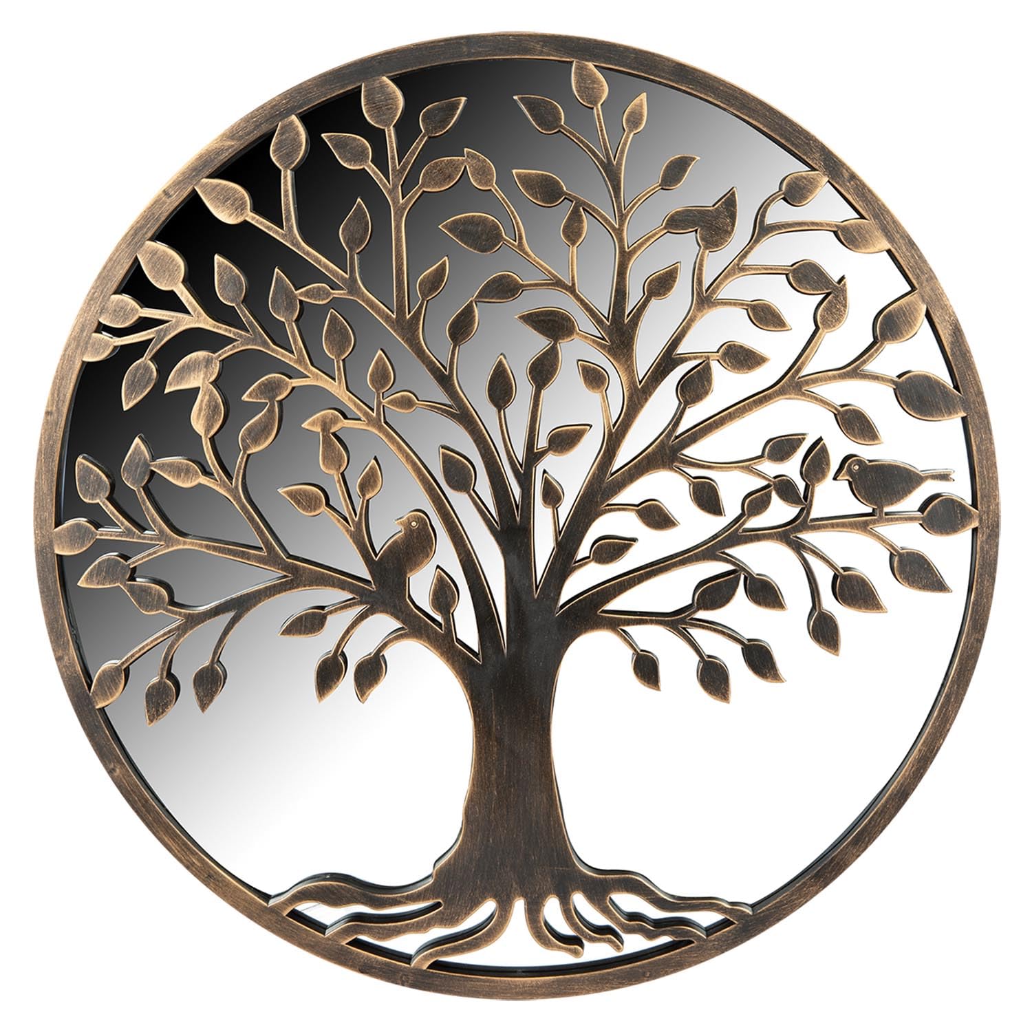 VFM e-Store - Mirror for Garden Gift Ideas, Decor - 65cm X 65cm Bronze X 1