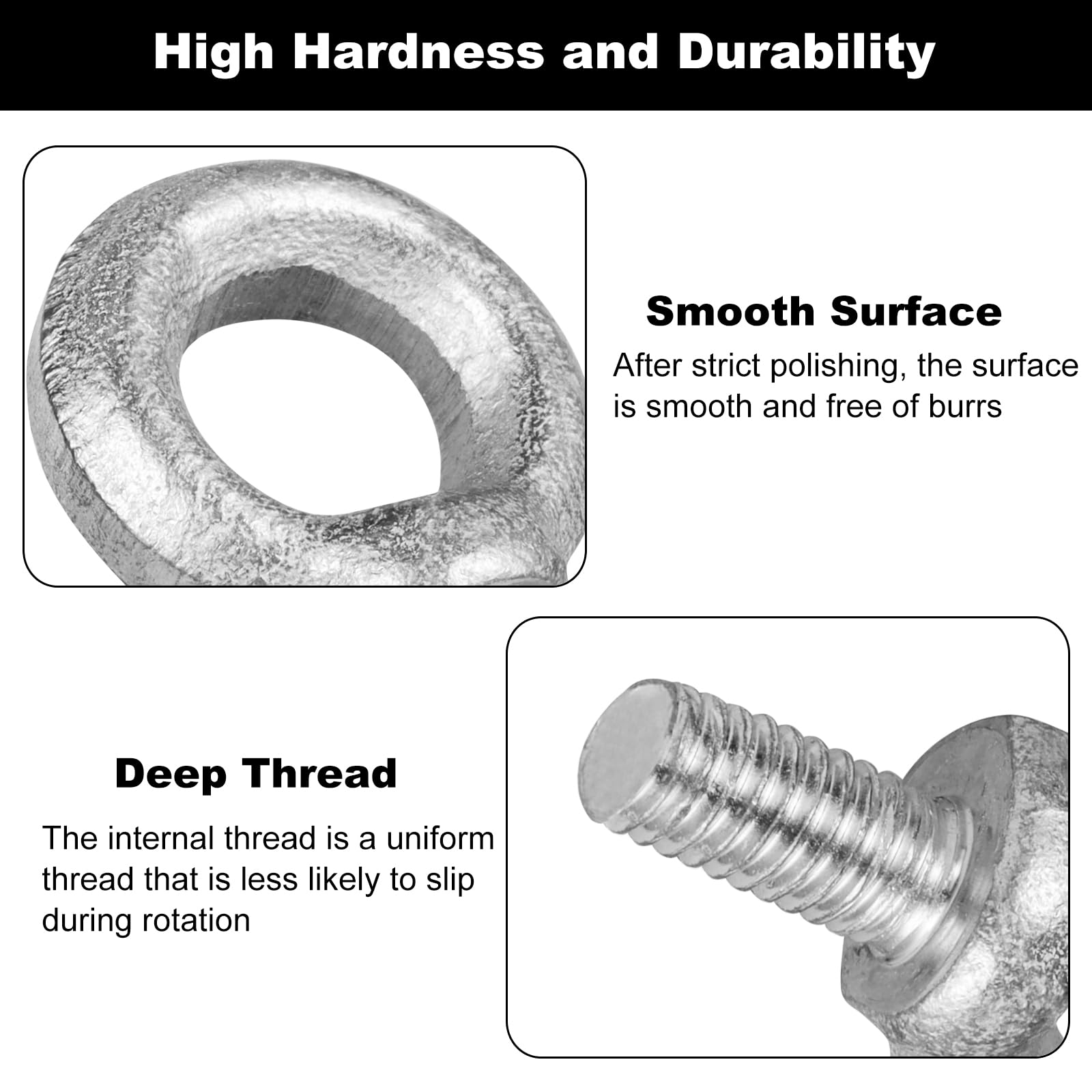 8 Bulloni Ad Occhiello M6 In Acciaio Inox 304 - Per Sollevamento E Legatura Con Corde - Foto 5