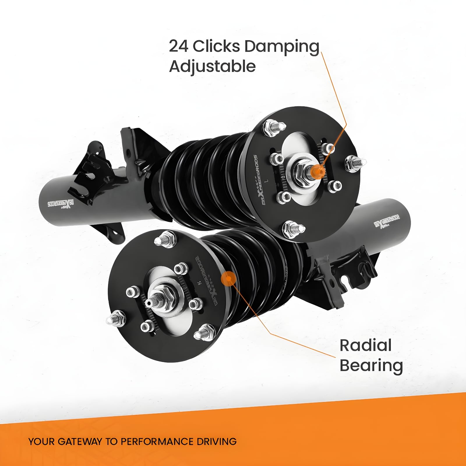 maXpeedingrods Amortiguador ajustable para BMW E36 Serie 3 Sedan Estate 316i 318i