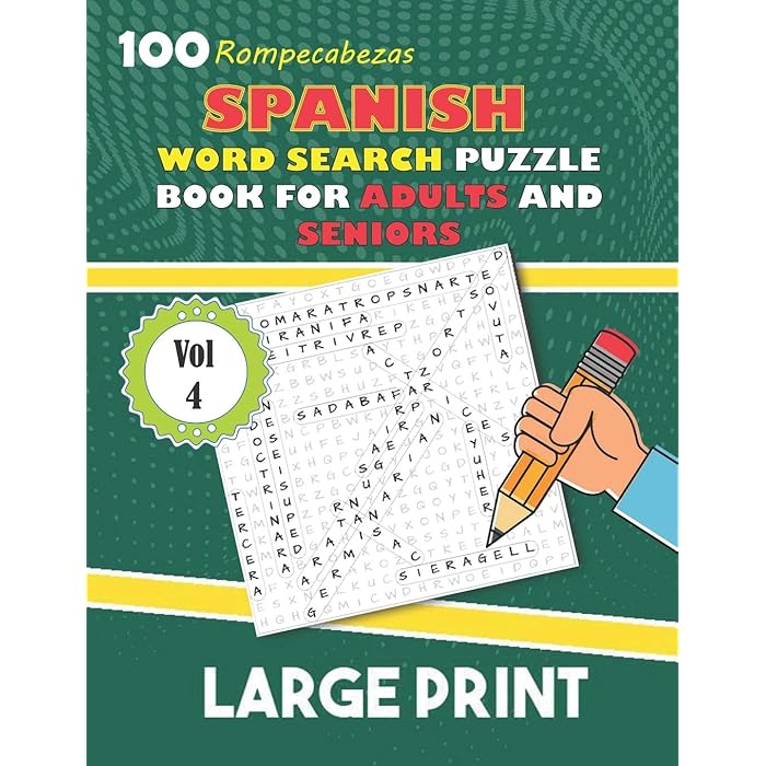 Buy Large Print Spanish Word Search Puzzle Book For Adults And Seniors