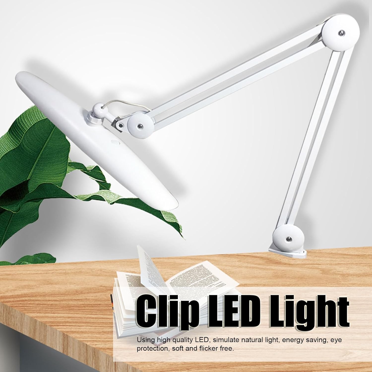 Adjustable Brightness LED and Space Saving Clamp Light,LED Clip on Light, Stylish Table Lamp for Office and Bedroom Lighting (US)