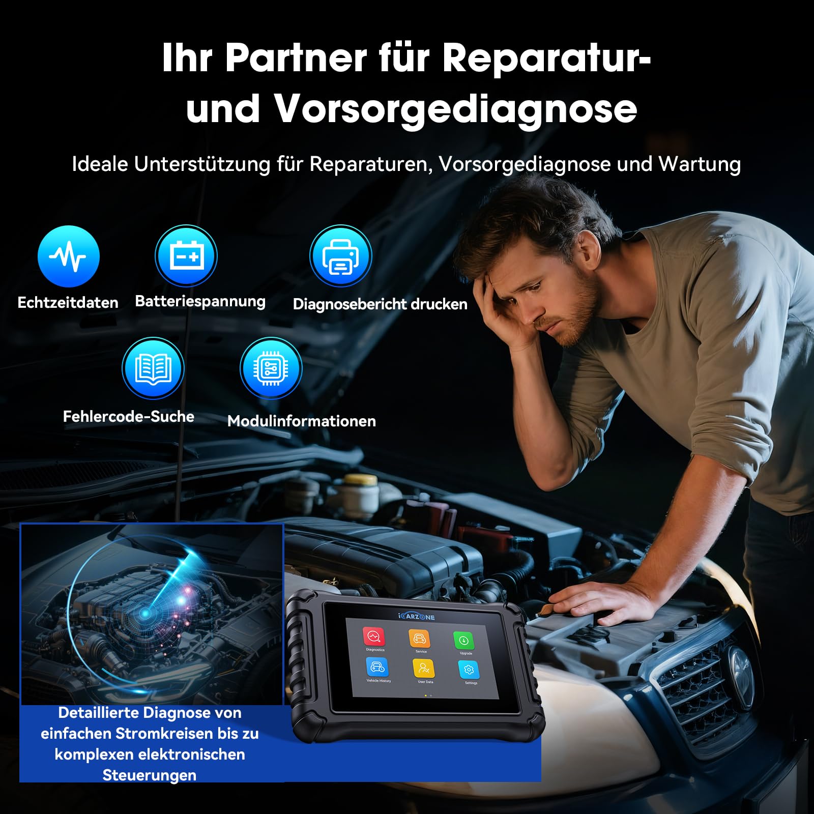 UR800 Bidirektionale Auto Diagnosegerät für Alle Fahrzeuge, Alle Systemdiagnosen, 49 Resets, Aktiver Test, TCM/ECM/Kurbelwelle Neu Anlernen, Auto VIN,CAN FD, ECU-Kodierung für BM.W/V.A.G