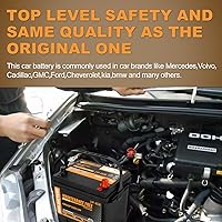 Vista 3 de Batería automotriz AGM de arranque y parada de tamaño grupal 24F, batería recargable de coche 12V 70Ah, 710 CCA, 120 RC