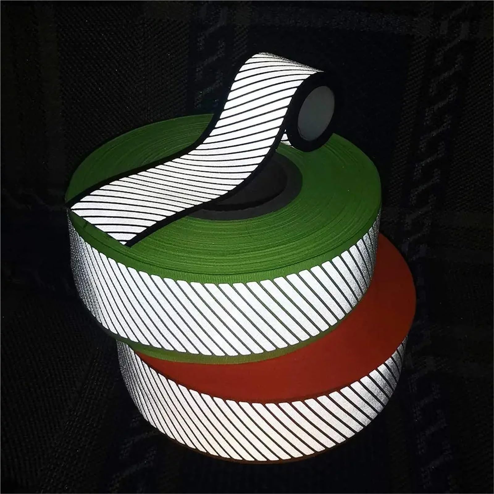 Wielokolorowa naszywana taśma odblaskowa 5M do odzieży DIY | Super jasne >420 cd/lx, miękkie i mocne, szerokość 60 mm, wszyte odblaskowe wykończenie dla bezpieczeństwa