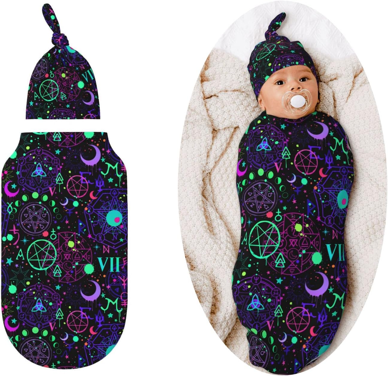 Magical Gothic Swaddle Blankets Newborn Receiving Blanket