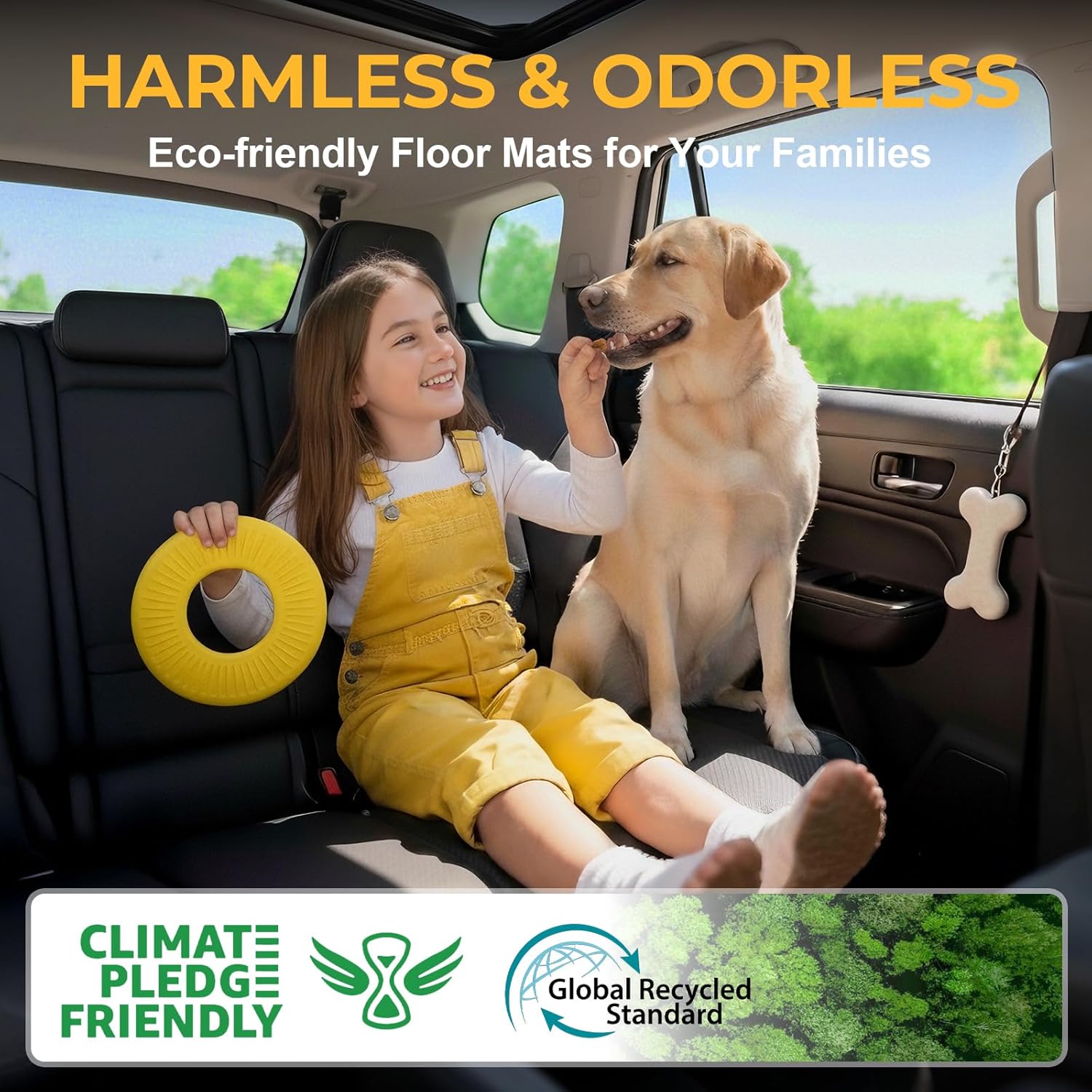 Floor Mats for Honda Civic 2016-2021, All Weather Floor Mats Trunk Cargo Liner and Door Sill Guards Accessories, Full Coverage Set (Fit Sedan Models) - Image 6