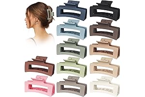Vigorpace 12pk Matte Medium 3.5" Claw Clips for All Hair Types