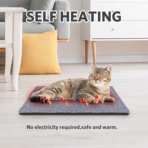Miniatura 2 de Cama autocalentable para gatos, almohadilla autocalentable para gatos, manta de cama súper suave, cama térmica para gatos y tapete de cama para