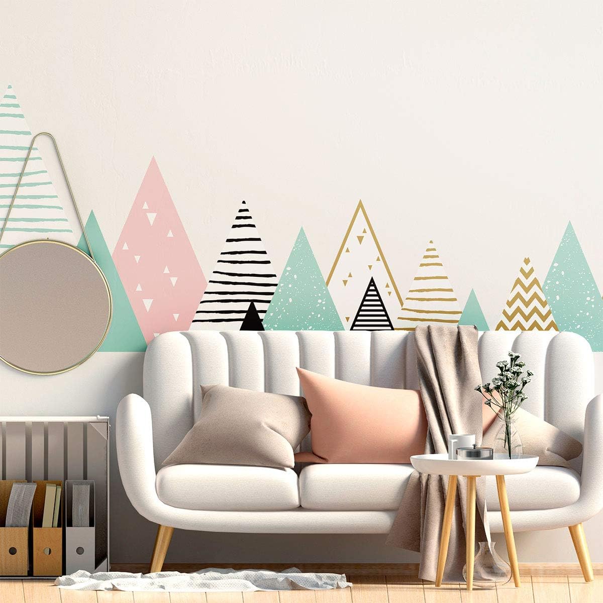 Children's Wall Stickers – Baby Room Decoration – Children's Wall Stickers – Scandinavian Wall Sticker – Giant Scandinavian Mountains Atlas – Height 80 x Length 135 cm