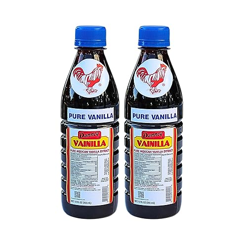 Danncy Vanilla Dark 12 fl oz (12.0 fl oz) Paquete de 2 – Auténtico sabor a vainilla mexicana