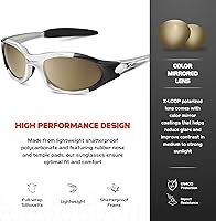 Vista 22 de X LOOP Youth Sports Polarized Sunglasses for Boys Kids Teens Age 8-16 Baseball Wrap Around UV400 Glasses