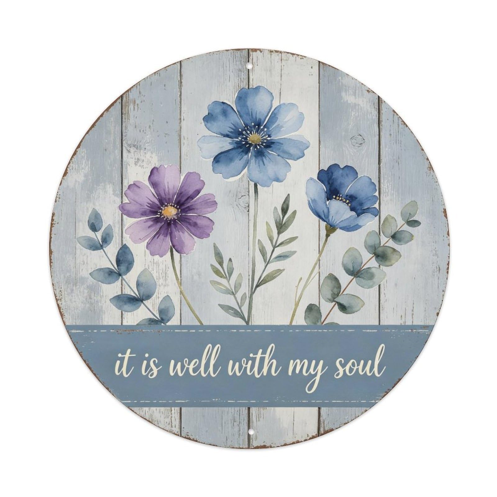 It Is Well With My Soul Metal Tin Sign Plaque