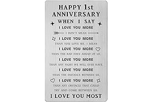 SOUSYOKYO 1 Year Anniversary Card, Expressing First Anniversary Love and Appreciation