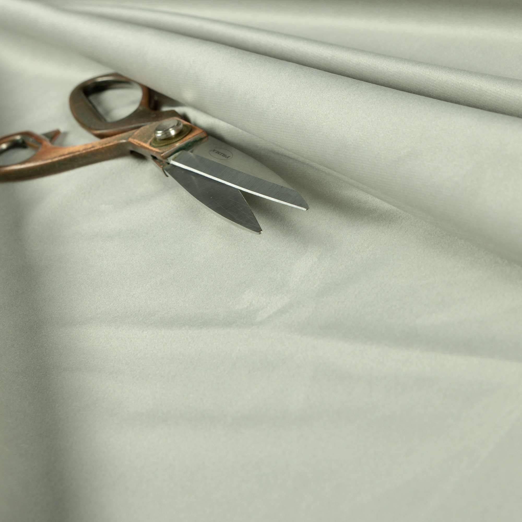 Redbrick Mill Fabrics Flame Retardant Plain Durable Brushed Cotton Feel Velvet Upholstery Fabric by The Metre, 135cm Width, Silver (Per Metre) โ image 1