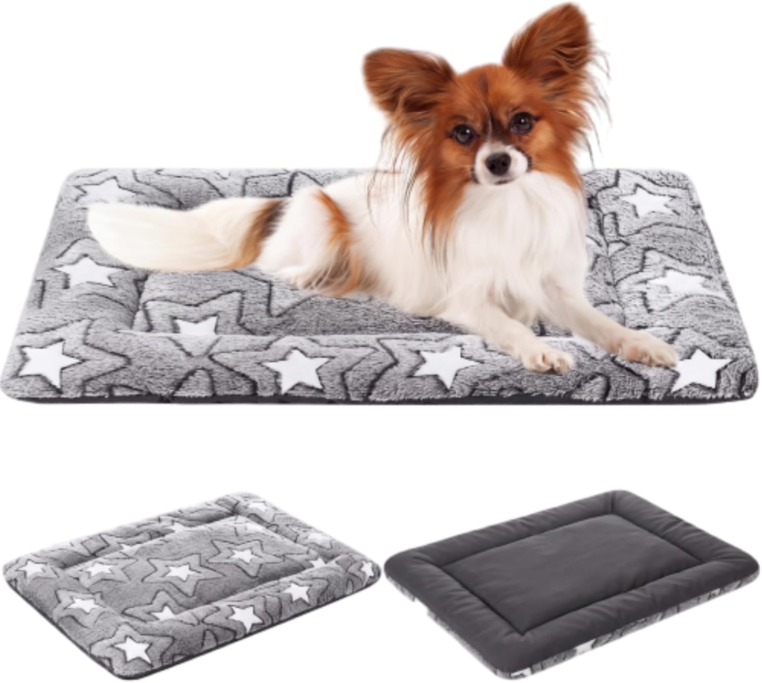 Namalu 2 Pcs Dog Bed Mat Super Soft Kennel Pad for Crate, Small