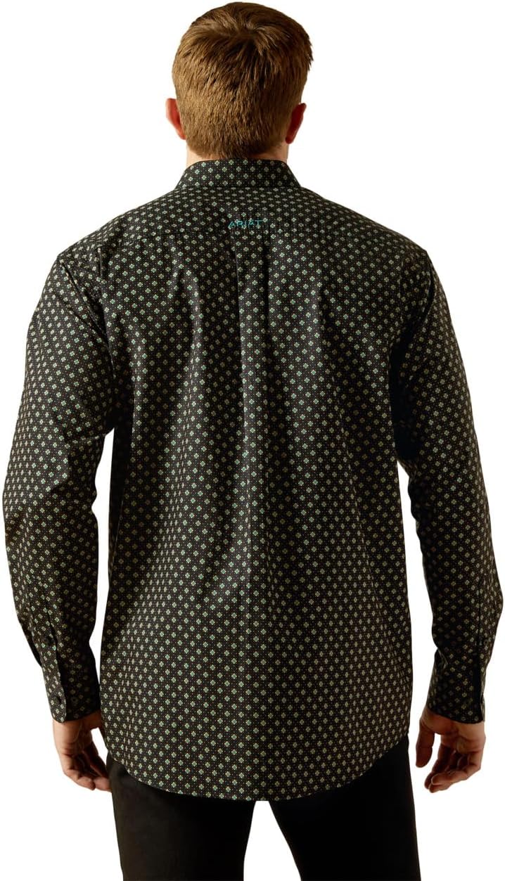 ARIAT Men Team Philbert Classic Fit Shirt Black/Teal