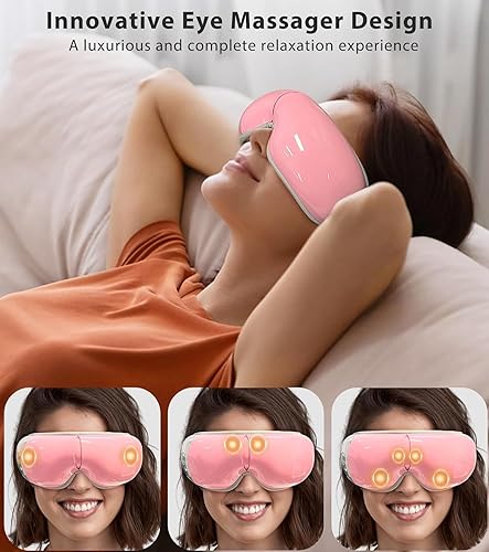 Miniatura 4 de Masajeador de ojos con calor y enfriamiento para migrañas, ojos secos y fatiga ocular. Masajeador de ojos con calefacción, puntos de presión de