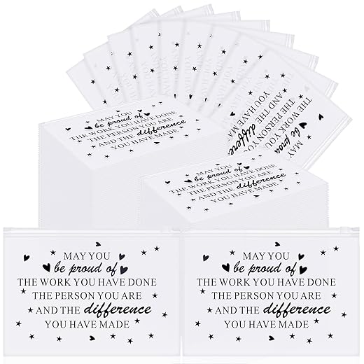 Sweetude 100 Pcs Bulk Christmas Gifts for Women Inspirational Makeup Bags You Are Braver Awesome Eva Cosmetic Bag Toiletry Bag with Zipper Birthday Friend(8 x 6 Inch, You're Loved)