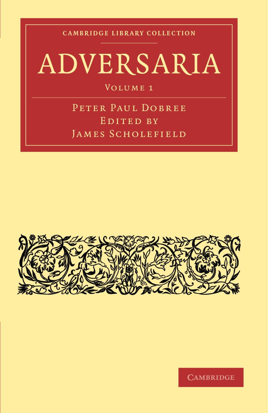 Adversaria Volume 1 Cambridge Library Collection-Classics Peter P… 9781108015844