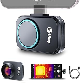 InfiRay P2 Pro Thermal Camera for Android, with Magnetic Macro Lens, 256x192 IR High Resolution, -4°F to 1112°F Temp Range, Support Android 9.0 and Above, Works for Smartphones and Tablets