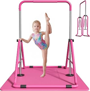 Expandable Gymnastics Bars 35''-51'' PP Foam Grip Kids Ages 3-9