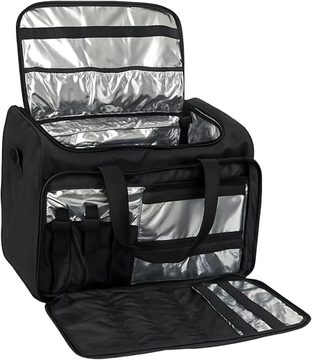 Coslifestore Professional Hair Stylist Tool Organizer Bag | Heat-Resistant Travel Storage Case for Curling Irons, Straight...