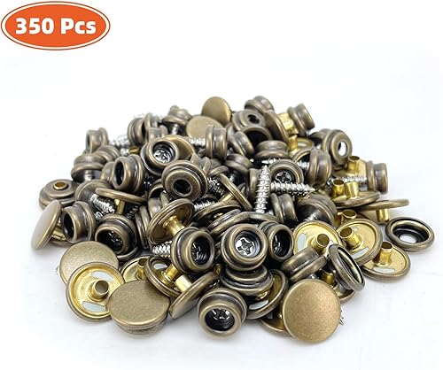 Miniatura 9 de 350 piezas de broches de presión para cubierta de barco, kit de broches de lona y botones a presión, juego de 100 cierres de presión resistentes de