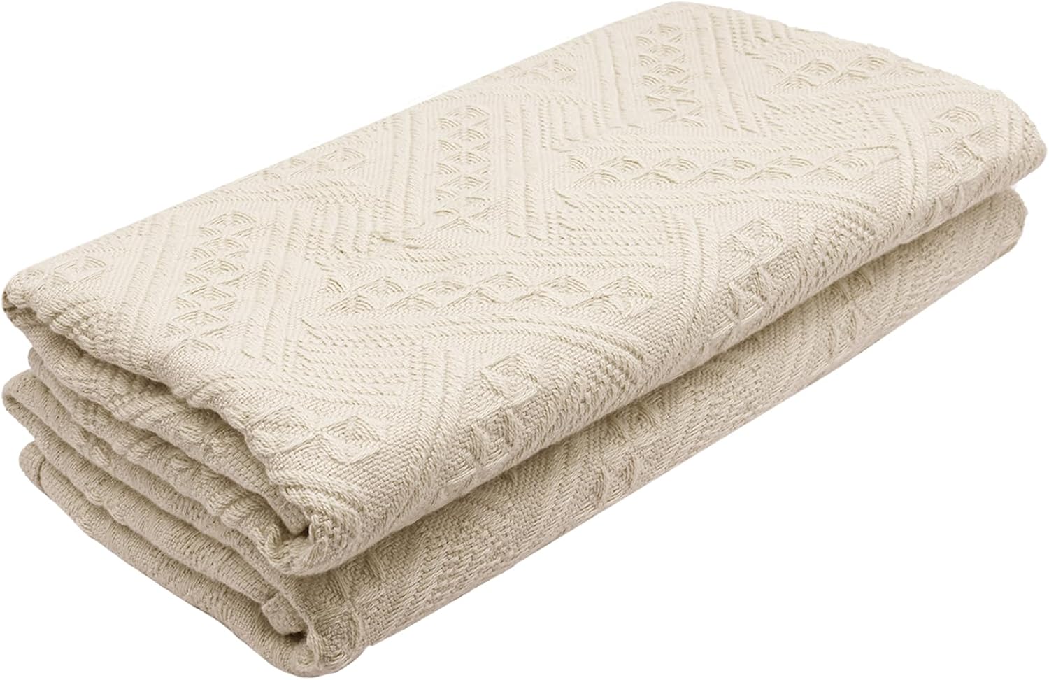 Zorfeter 2 PCS Boho Decorative Hand Towels, Turkish Soft Face Towel 30x13 Inch Kitchen Hand Towel, Absorbent Cloth Towel for Bathroom Decor/Farmhouse Kitchen Hotel Spa Guest(Beige)