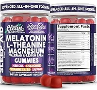 Vista 1 de Clean Nutra Melatonin Gummies L Theanine Magnesium Valerian Root Lemon Balm Chamomile Vitamin C Gummy Saffron Sleep Aid Calm Vitamin B6 Stress