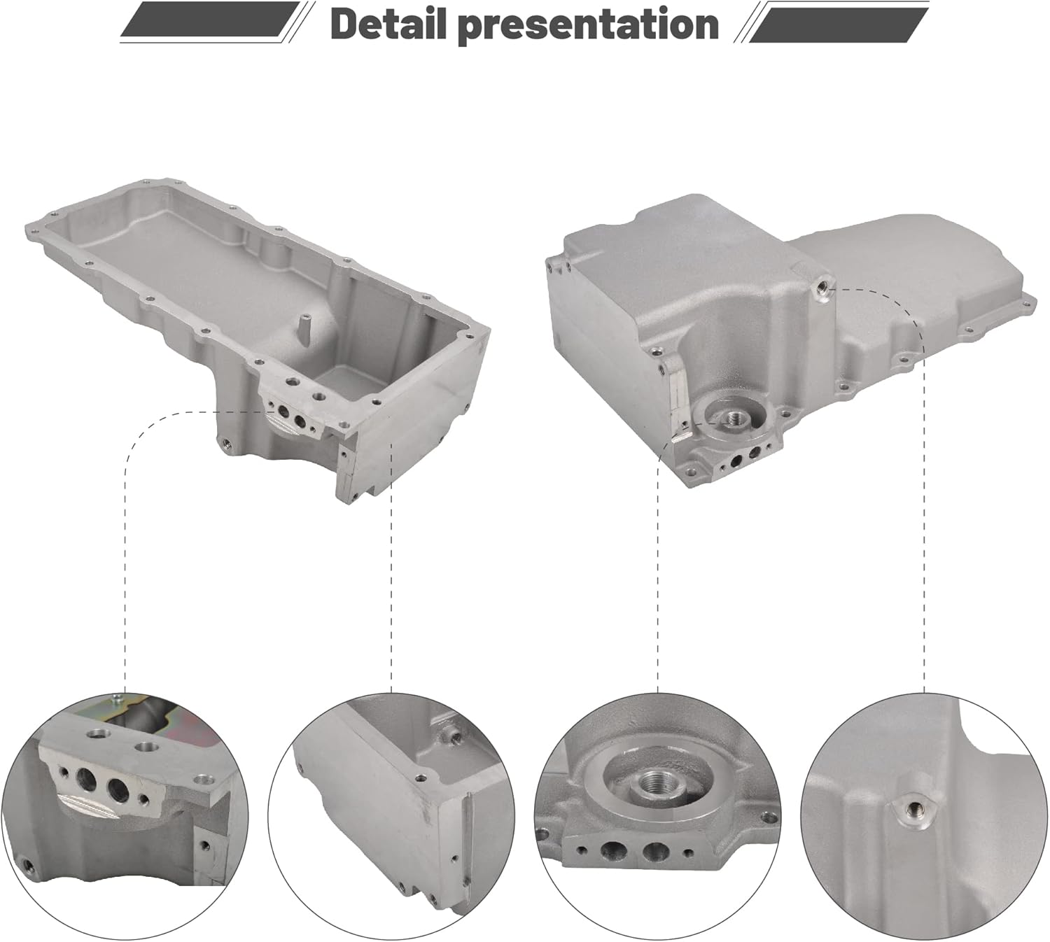 302-1 LS Swap Retrofit Aluminum Oil Pan Kit Compatible with 1955-1987 GM Muscle Classic Car Truck LS1 LS6 LS2 LS3 LS6 LSX 4.8L, 5.3L, 5.7L, 6.0L, 6.2L Engines