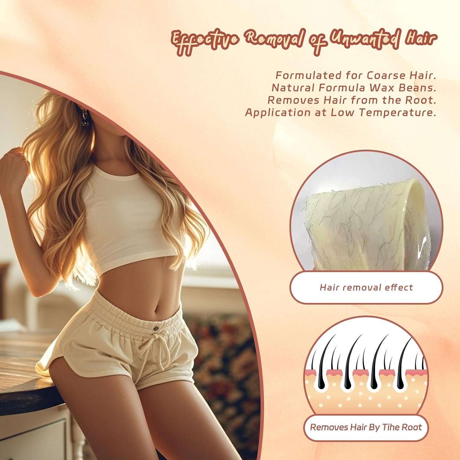 Hard Wax Beads Wax Beans for Hair Removal 2lb Sensitive Skin for Full Body Face Body Legs Eyebrow Arms Bikini Brazilian Waxing at Home Wax for Women Men