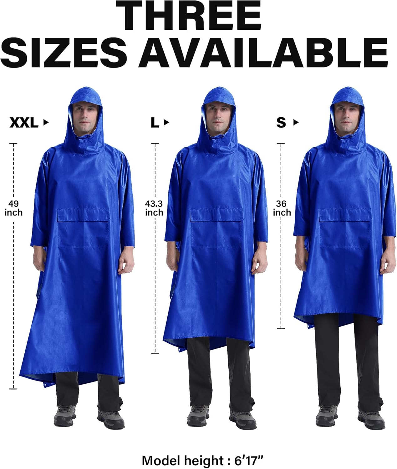 iCreek Hooded Rain Poncho Packable Unisex Raincoat Jacket with Pocket Waterproof Lightweight for Hiking, Camping, Outdoor - Image 6