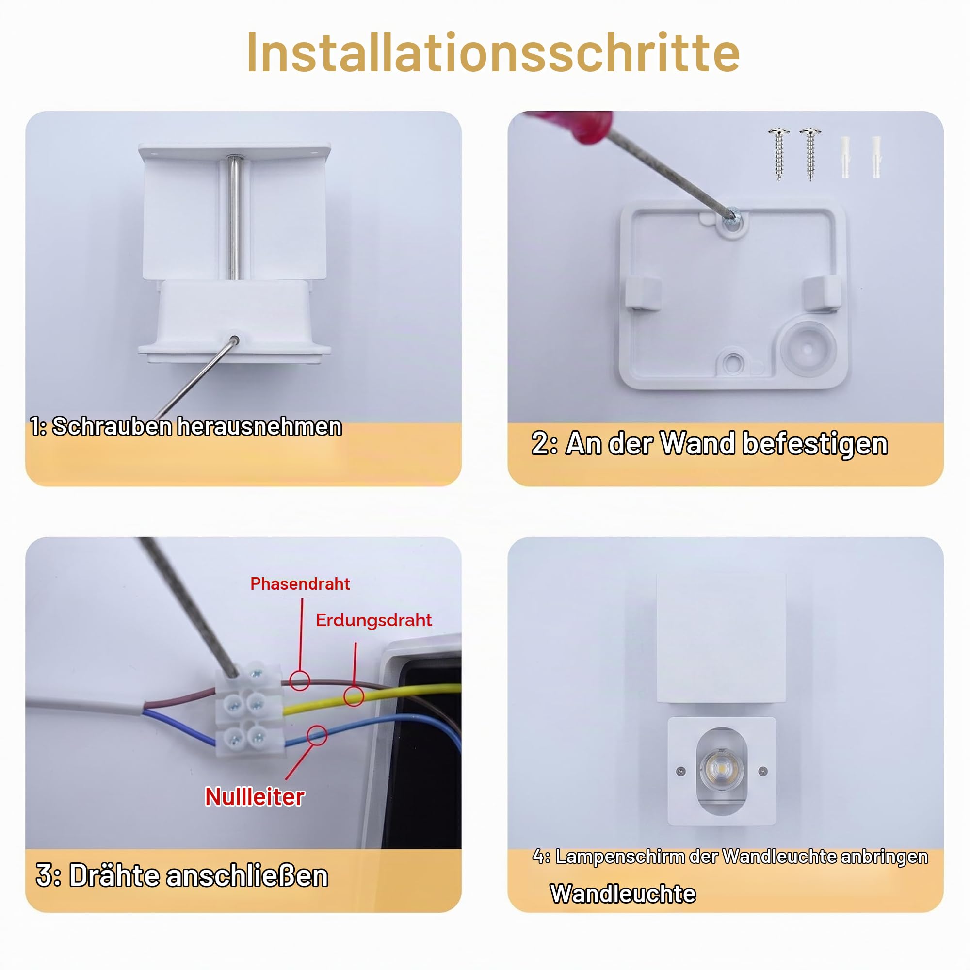 KICAAO 2 Stück Wandlampe Austauschbarer 5W G9 LED Lampe,Weiß Warmweiß 3000K